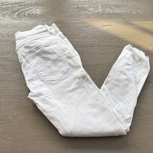 AGOLDE White Skinny Jeans with raw hem, size 27 with 25” inseam